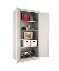 Space Saver Storage Cabinet, Four Shelves, 30w X 15d X 66h, Putty