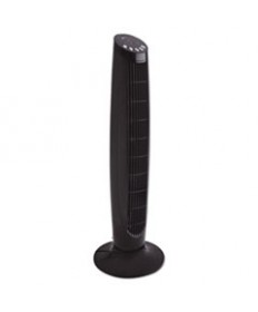 36" 3-Speed Oscillating Tower Fan With Remote Control, Plastic, Black