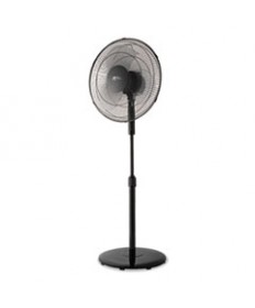 16" 3-Speed Oscillating Pedestal Stand Fan, Metal, Plastic, Black