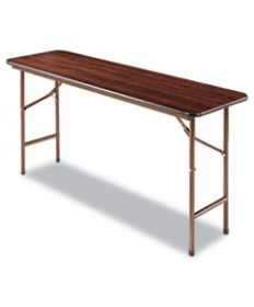 WOOD FOLDING TABLE, RECTANGULAR, 59 7/8W X 17 3/4D X 29 1/8H, MAHOGANY