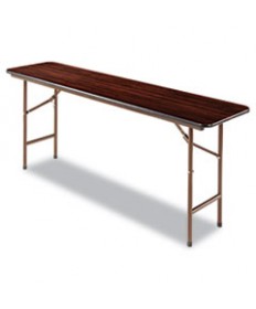 WOOD FOLDING TABLE, RECTANGULAR, 71 7/8W X 17 3/4D X 29 1/8H, MAHOGANY