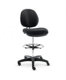 ALERA INTERVAL SERIES SWIVEL TASK STOOL, 33.26" SEAT HEIGHT, SUPPORTS UP TO 275 LBS, BLACK SEAT/BLACK BACK, BLACK BASE