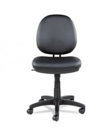 ALERA INTERVAL SERIES SWIVEL/TILT BONDED LEATHER TASK CHAIR, SUPPORTS UP TO 275 LBS, BLACK SEAT/BLACK BACK, BLACK BASE