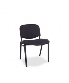 ALERA CONTINENTAL SERIES STACKING CHAIRS, BLACK SEAT/BLACK BACK, BLACK BASE, 4/CARTON