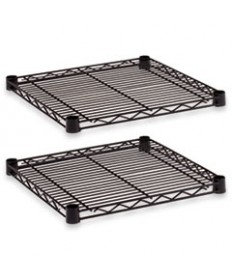 NSF CERTIFIED INDUSTRIAL 4-SHELF WIRE SHELVING KIT, 36W X 24D X 72H, BLACK