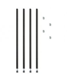 Industrial Wire Shelving Extra Wire Shelves, 48w X 18d, Black, 2 Shelves/carton