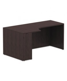 ALERA VALENCIA SERIES BOW FRONT DESK SHELL, 71" X 41.38" X 29.63", MEDIUM CHERRY