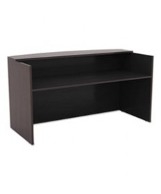 ALERA VALENCIA SERIES RECEPTION DESK WITH TRANSACTION COUNTER, 71" X 35.5" X 29.5" TO 42.5", ESPRESSO