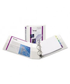 HEAVY-DUTY VIEW BINDER WITH DURAHINGE, ONE TOUCH EZD RINGS/EXTRA-WIDE COVER, 3 RING, 1.5" CAPACITY, 11 X 8.5, WHITE, (1319)