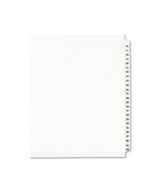 PREPRINTED LEGAL EXHIBIT SIDE TAB INDEX DIVIDERS, AVERY STYLE, 25-TAB, 76 TO 100, 11 X 8.5, WHITE, 1 SET, (1333)