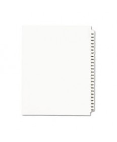 PREPRINTED LEGAL EXHIBIT SIDE TAB INDEX DIVIDERS, AVERY STYLE, 25-TAB, 101 TO 125, 11 X 8.5, WHITE, 1 SET, (1334)
