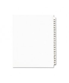 PREPRINTED LEGAL EXHIBIT SIDE TAB INDEX DIVIDERS, AVERY STYLE, 25-TAB, 201 TO 225, 11 X 8.5, WHITE, 1 SET, (1338)