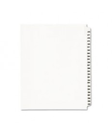 PREPRINTED LEGAL EXHIBIT SIDE TAB INDEX DIVIDERS, AVERY STYLE, 25-TAB, 376 TO 400, 11 X 8.5, WHITE, 1 SET, (1345)