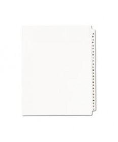 PREPRINTED LEGAL EXHIBIT SIDE TAB INDEX DIVIDERS, AVERY STYLE, 26-TAB, A TO Z, 11 X 8.5, WHITE, 1 SET, (1400)