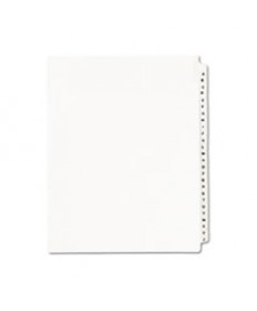 PREPRINTED LEGAL EXHIBIT SIDE TAB INDEX DIVIDERS, AVERY STYLE, 26-TAB, A TO Z, 11 X 8.5, WHITE, 1 SET, (1400)