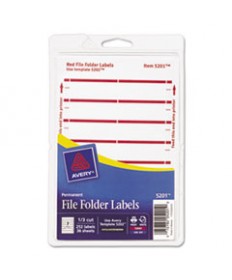 PRINTABLE 4" X 6" - PERMANENT FILE FOLDER LABELS, 0.69 X 3.44, WHITE, 7/SHEET, 36 SHEETS/PACK, (5201)