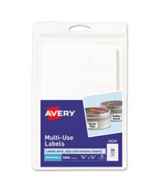 REMOVABLE MULTI-USE LABELS, HANDWRITE ONLY, 0.63 X 0.88, WHITE, 30/SHEET, 35 SHEETS/PACK, (5424)
