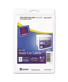 REMOVABLE MULTI-USE LABELS, INKJET/LASER PRINTERS, 1 X 1.5, WHITE, 10/SHEET, 50 SHEETS/PACK, (5434)