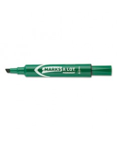 MARKS A LOT REGULAR DESK-STYLE PERMANENT MARKER, BROAD CHISEL TIP, GREEN, DOZEN, (7885)