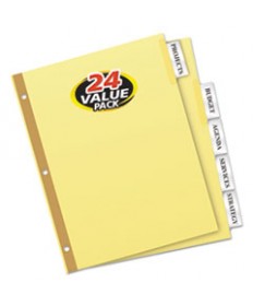 Insertable Big Tab Dividers, 5-Tab, Letter, 24 Sets