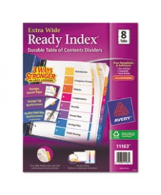 CUSTOMIZABLE TOC READY INDEX MULTICOLOR DIVIDERS, 8-TAB, LETTER