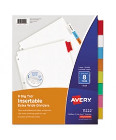 Insertable Big Tab Dividers, 8-Tab, 11 1/8 X 9 1/4