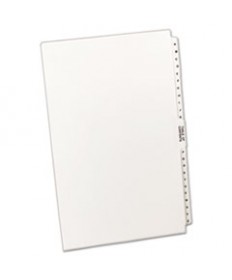 PREPRINTED LEGAL EXHIBIT SIDE TAB INDEX DIVIDERS, AVERY STYLE, 27-TAB, A TO Z, 14 X 8.5, WHITE, 1 SET