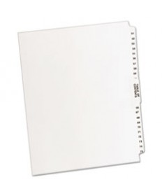 PREPRINTED LEGAL EXHIBIT SIDE TAB INDEX DIVIDERS, AVERY STYLE, 26-TAB, 51 TO 75, 11 X 8.5, WHITE, 1 SET