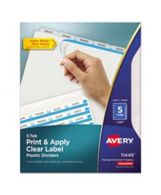 PRINT AND APPLY INDEX MAKER CLEAR LABEL UNPUNCHED DIVIDERS, 8-TAB, LTR, 25 SETS