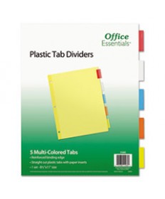Plastic Insertable Dividers, 5-Tab, Letter