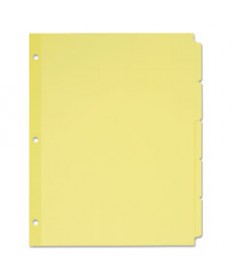 WRITE AND ERASE PLAIN-TAB PAPER DIVIDERS, 5-TAB, LETTER, BUFF, 36 SETS