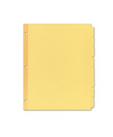 WRITE AND ERASE PLAIN-TAB PAPER DIVIDERS, 8-TAB, LETTER, BUFF, 24 SETS
