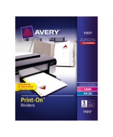 Customizable Print-On Dividers, Letter, 5-Tabs/set, 25 Sets/pack