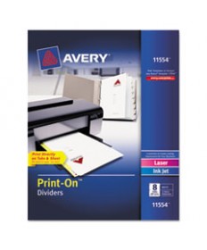 Customizable Print-On Dividers, 8-Tab, Letter, 25 Sets