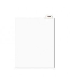 Avery-Style Preprinted Legal Bottom Tab Divider, Exhibit F, Letter, White, 25/pk