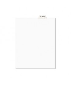 Avery-Style Preprinted Legal Bottom Tab Divider, Exhibit G, Letter, White, 25/pk