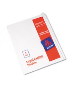 Blank Tab Legal Exhibit Index Divider Set, 25-Tab, Letter, White, Set Of 25