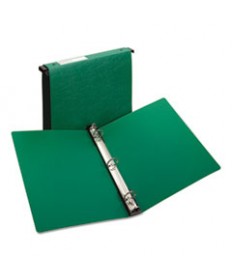 HANGING STORAGE FLEXIBLE NON-VIEW BINDER WITH ROUND RINGS, 3 RINGS, 1" CAPACITY, 11 X 8.5, GREEN
