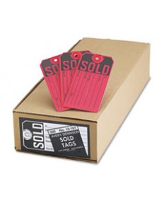 Sold Tags, Paper, 4 3/4 X 2 3/8, Red/black, 500/box