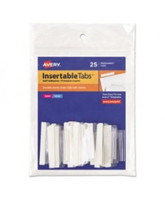 INSERTABLE INDEX TABS WITH PRINTABLE INSERTS, 1/5-CUT TABS, CLEAR, 1.5" WIDE, 25/PACK