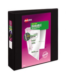 DURABLE VIEW BINDER WITH DURAHINGE AND SLANT RINGS, 3 RINGS, 2" CAPACITY, 11 X 8.5, BLACK