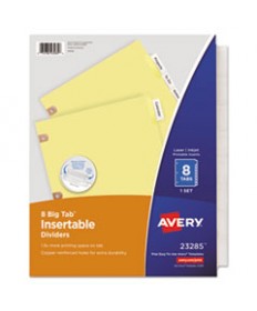 Insertable Big Tab Dividers, 8-Tab, Letter
