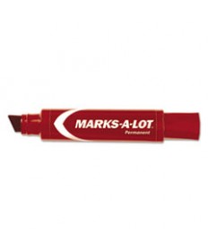 MARKS A LOT EXTRA-LARGE DESK-STYLE PERMANENT MARKER, EXTRA-BROAD CHISEL TIP, RED