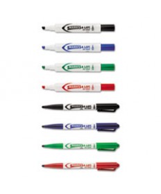 MARKS A LOT DESK/PEN STYLE DRY ERASE MARKER COMBO PACK, 12 BROAD BULLET TIP, 12 BROAD CHISEL TIP, ASSORTED COLORS, 24/PACK