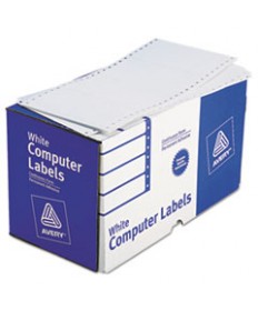 DOT MATRIX PRINTER MAILING LABELS, PIN-FED PRINTERS, 2.94 X 5, WHITE, 3,000/BOX