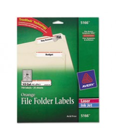 PERMANENT TRUEBLOCK FILE FOLDER LABELS WITH SURE FEED TECHNOLOGY, 0.66 X 3.44, WHITE, 30/SHEET, 25 SHEETS/PACK