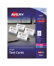 Small Tent Card, White, 2 X 3 1/2, 4 Cards/sheet, 160/box
