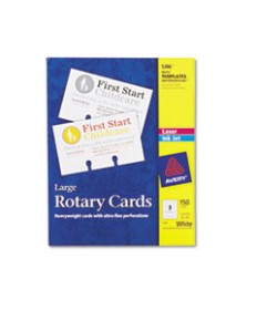 Large Rotary Cards, Laser/inkjet, 3 X 5, 3 Cards/sheet, 150 Cards/box