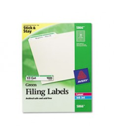 PERMANENT TRUEBLOCK FILE FOLDER LABELS WITH SURE FEED TECHNOLOGY, 0.66 X 3.44, WHITE, 30/SHEET, 50 SHEETS/BOX