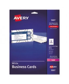 PRINT-TO-THE-EDGE MICROPERFORATED BUSINESS CARDS WITH SURE FEED TECHNOLOGY, COLOR LASER, 2 X 3.5, WHT, 160/PK